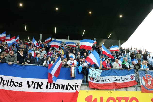 10 06 2026, xrekx, Soccer Relegation Regionalliga Suedwest , FK Pirmasens VfR Mannheim v l VfR Mannheim Fans ,Atmosphere, Scarves, Ultras, Spectators, Visitors, Choreo, Choreography, atmosphere, scarves, spectators, visitors DFL DFB REGULATIONS PROHIBIT ANY USE OF PHOTOGRAPHS as IMAGE SEQUENCES and or QUASI VIDEO Pirmasens