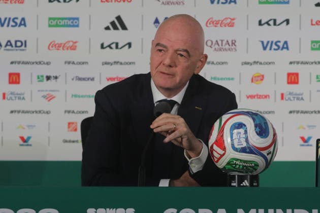 Fußball, FIFA WM 2026, Pressekonferenz in Mexiko-City mit Gianni Infantino #2 June 10, 2026, Mexico City, Ciudad de Mexico, Mexico: FIFA President Gianni Infantino speaks during a press conference, PK, Pressekonferenz ahead of the opening of the 2026 FIFA World Cup, WM, Weltmeisterschaft, Fussball at the Azteca Stadium now known as Mexico City Stadium. on June 10, 2026 in Mexico City, Mexico. FIFA President Gianni Infantino News Conference - ZUMAe321 20260610_zsa_e321_007 Copyright: xIanxRoblesx