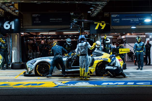 Motorsport, 24 Stunden von Le Mans, Training und Qualifikation #2 24 HEURES DU MANS 2026 - FREE PRACTICE AND QUALIFIYING SESSION 79 ZELGER Johannes (ita), CRESSONI Matteo (ita), HODENIUS Lin (ned), Iron Lynx, Mercedes-AMG LMGT3 79, LM GT3, action during the Free Practice and Qualifying session of the 24 Hours of Le Mans 2026, 3rd round of the 2026 FIA World Endurance Championship, from June 10 to 11, 2026 on the Circuit des 24 Heures du Mans in Le Mans, France - Copyright: xAndreaxLorenzinax