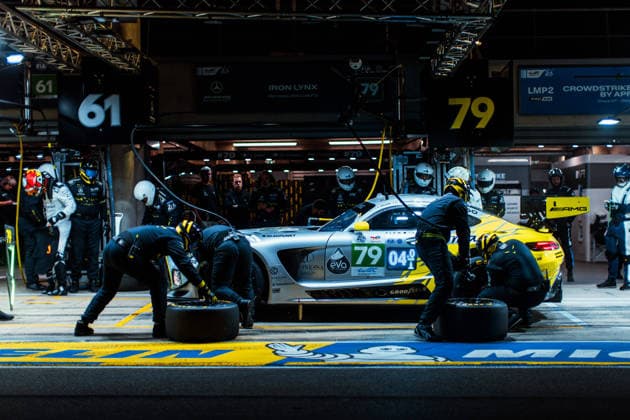 Motorsport, 24 Stunden von Le Mans, Training und Qualifikation #2 24 HEURES DU MANS 2026 - FREE PRACTICE AND QUALIFIYING SESSION 79 ZELGER Johannes (ita), CRESSONI Matteo (ita), HODENIUS Lin (ned), Iron Lynx, Mercedes-AMG LMGT3 79, LM GT3, action during the Free Practice and Qualifying session of the 24 Hours of Le Mans 2026, 3rd round of the 2026 FIA World Endurance Championship, from June 10 to 11, 2026 on the Circuit des 24 Heures du Mans in Le Mans, France - Copyright: xAndreaxLorenzinax