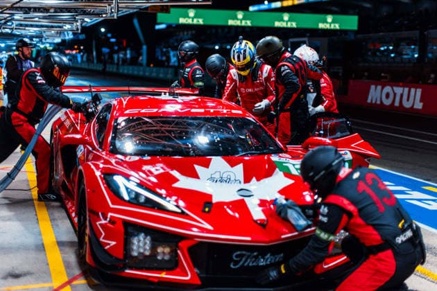 Motorsport, 24 Stunden von Le Mans, Training und Qualifikation #2 24 HEURES DU MANS 2026 - FREE PRACTICE AND QUALIFIYING SESSION 13 FIDANI Orey (can), KERN Lars (ger), BELL Matthew (gbr), 13 Autosport, Corvette Z06 LMGT3.R 13, LM GT3, action during the Free Practice and Qualifying session of the 24 Hours of Le Mans 2026, 3rd round of the 2026 FIA World Endurance Championship, from June 10 to 11, 2026 on the Circuit des 24 Heures du Mans in Le Mans, France - Copyright: xAndreaxLorenzinax