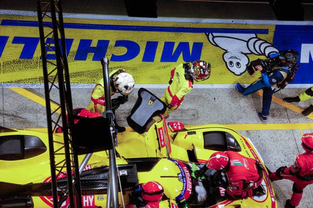 Motorsport, 24 Stunden von Le Mans, Training und Qualifikation #2 24 HEURES DU MANS 2026 - FREE PRACTICE AND QUALIFIYING SESSION 83 YE Yifei (chn), KUBICA Robert (pol), HANSON Phil (gbr), AF Corse, Ferrari 499P 83, Hypercar, pitstop, arrêt aux stands, during the Free Practice and Qualifying session of the 24 Hours of Le Mans 2026, 3rd round of the 2026 FIA World Endurance Championship, from June 10 to 11, 2026 on the Circuit des 24 Heures du Mans in Le Mans, France - Le MansFrance Copyright: xFREDERICxLExFLOCxHx