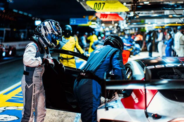 Motorsport, 24 Stunden von Le Mans, Training und Qualifikation #2 24 HEURES DU MANS 2026 - FREE PRACTICE AND QUALIFIYING SESSION 59 MATEU Clà ment (fra), FOSSARD Marius (fra), HASSE CLOT Valentin (fra), Racing Spirit of Leman, Aston Martin Vantage AMR LMGT3 59, LM GT3, action, pitstop, arrêt aux stands during the Free Practice and Qualifying session of the 24 Hours of Le Mans 2026, 3rd round of the 2026 FIA World Endurance Championship, from June 10 to 11, 2026 on the Circuit des 24 Heures du Mans in Le Mans, France - Copyright: xAndreaxLorenzinax