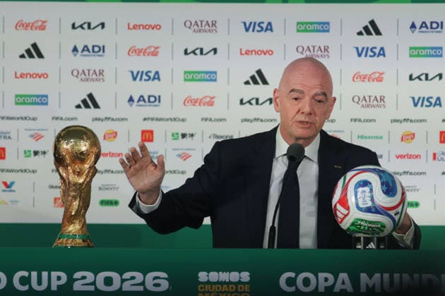 Fußball, FIFA WM 2026, Pressekonferenz in Mexiko-City mit Gianni Infantino #2 June 10, 2026, Mexico City, Ciudad de Mexico, Mexico: FIFA President Gianni Infantino speaks during a press conference, PK, Pressekonferenz ahead of the opening of the 2026 FIFA World Cup, WM, Weltmeisterschaft, Fussball at the Azteca Stadium now known as Mexico City Stadium. on June 10, 2026 in Mexico City, Mexico. FIFA President Gianni Infantino News Conference - ZUMAe321 20260610_zsa_e321_074 Copyright: xIsmaelxRosasx