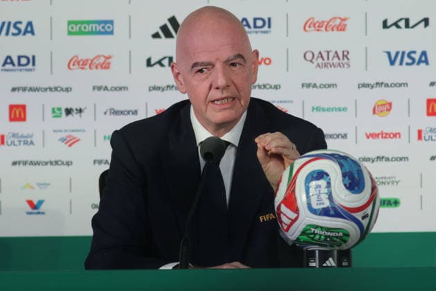 Fußball, FIFA WM 2026, Pressekonferenz in Mexiko-City mit Gianni Infantino #2 June 10, 2026, Mexico City, Ciudad de Mexico, Mexico: FIFA President Gianni Infantino speaks during a press conference, PK, Pressekonferenz ahead of the opening of the 2026 FIFA World Cup, WM, Weltmeisterschaft, Fussball at the Azteca Stadium now known as Mexico City Stadium. on June 10, 2026 in Mexico City, Mexico. FIFA President Gianni Infantino News Conference - ZUMAe321 20260610_zsa_e321_072 Copyright: xIsmaelxRosasx