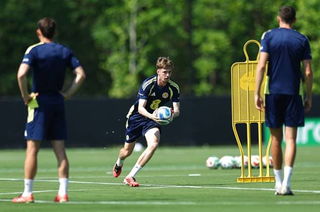 Tyler Fletcher of Scotland Scotland Training Session and press conference, PK, Pressekonferenz 2026 FIFA World Cup, WM, Weltmeisterschaft, Fussball Football, Atrium Health Performance Park, Charlotte, USA - 11 Jun 2026Charlotte Atrium Health Performance Park United States of America EDITORIAL USE ONLY No use with unauthorised audio, video, data, fixture lists, club league logos or live services. Online in-match use limited to 120 images, no video emulation. No use in betting, games or single club league player publications. Copyright: xMichaelxZemanek Shutterstockx 16919988h