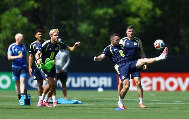John McGinn of Scotland Scotland Training Session and press conference, PK, Pressekonferenz 2026 FIFA World Cup, WM, Weltmeisterschaft, Fussball Football, Atrium Health Performance Park, Charlotte, USA - 11 Jun 2026Charlotte Atrium Health Performance Park United States of America EDITORIAL USE ONLY No use with unauthorised audio, video, data, fixture lists, club league logos or live services. Online in-match use limited to 120 images, no video emulation. No use in betting, games or single club league player publications. Copyright: xMichaelxZemanek Shutterstockx 16919988y