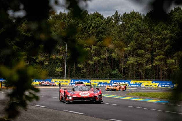 24 HEURES DU MANS 2026 - FREE PRACTICE AND QUALIFIYING SESSION 51 PIER GUIDI Alessandro (ita), CALADO James (gbr), GIOVINAZZI Antonio (ita), Ferrari AF Corse, Ferrari 499P 51, Hypercar, action, during the Free Practice and Qualifying session of the 24 Hours of Le Mans 2026, 3rd round of the 2026 FIA World Endurance Championship, from June 10 to 11, 2026 on the Circuit des 24 Heures du Mans in Le Mans, France - Le MansFrance Copyright: xFREDERICxLExFLOCxHx