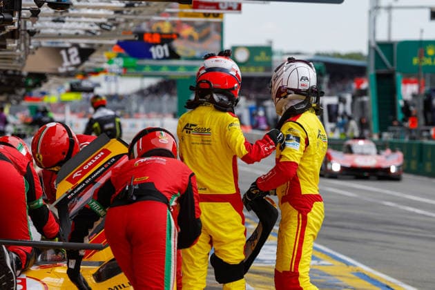 24 HEURES DU MANS 2026 - FREE PRACTICE AND QUALIFIYING SESSION 83 YE Yifei (chn), KUBICA Robert (pol), HANSON Phil (gbr), AF Corse, Ferrari 499P 83, Hypercar, pitstop, arrêt aux stands, during the Free Practice and Qualifying session of the 24 Hours of Le Mans 2026, 3rd round of the 2026 FIA World Endurance Championship, from June 10 to 11, 2026 on the Circuit des 24 Heures du Mans in Le Mans, France - Le MansFrance Copyright: xFREDERICxLExFLOCxHx
