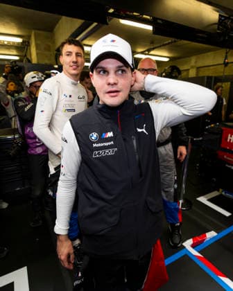 24 HEURES DU MANS 2026 - FREE PRACTICE AND QUALIFIYING SESSION 15 MAGNUSSEN Kevin (dnk), MARCIELLO Raffaele (swi), VANTHOOR Dries (bel), BMW M Team WRT, BMW M Hybrid V8 15, Hypercar, celebrating their pole position during the Free Practice and Qualifying session of the 24 Hours of Le Mans 2026, 3rd round of the 2026 FIA World Endurance Championship, from June 10 to 11, 2026 on the Circuit des 24 Heures du Mans in Le Mans, France - Le MansFrance Copyright: xJULIENxDELFOSSEx