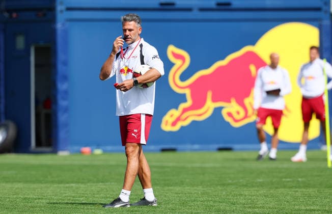 RB Leipzig Training, Bundesliga, Leipzig, August 25, 2026, Cottaweg Training Center, Soccer, Bundesliga, RB LEIPZIG Training, Preseason for the 2026–27 Season, Pictured: Coach Martin Demichelis, RB Leipzig, Picture Point