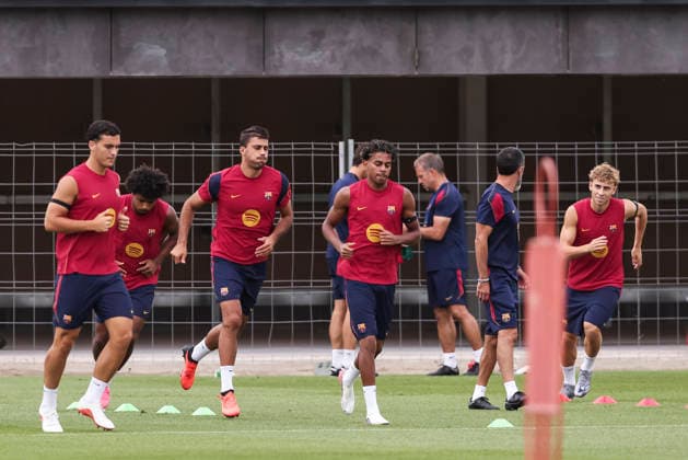 August 26, 2026, Sant Joan Despi, Barcelona, Spain: Lamine Yamal during the training day of FC Barcelona, Barca ahead the Spanish League, Laliga EA Sports, football match against Athletic Club at Ciudad Esportiva Joan Gamper on August 26, 2026 in Sant Joan Despi, Barcelona, Spain. FC Barcelona Training And press conference, PK, Pressekonferenz - LaLiga EA Sports - ZUMAa181 20260826_zaa_a181_001 Copyright: xJavierxBorregox