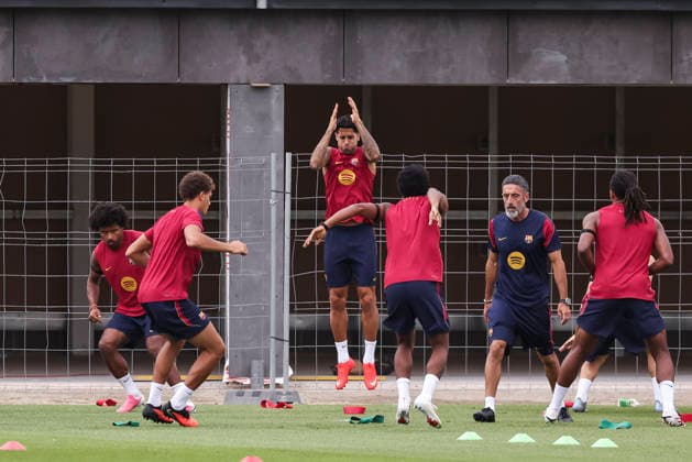 August 26, 2026, Sant Joan Despi, Barcelona, Spain: Joao Cancelo during the training day of FC Barcelona, Barca ahead the Spanish League, Laliga EA Sports, football match against Athletic Club at Ciudad Esportiva Joan Gamper on August 26, 2026 in Sant Joan Despi, Barcelona, Spain. FC Barcelona Training And press conference, PK, Pressekonferenz - LaLiga EA Sports - ZUMAa181 20260826_zaa_a181_015 Copyright: xJavierxBorregox