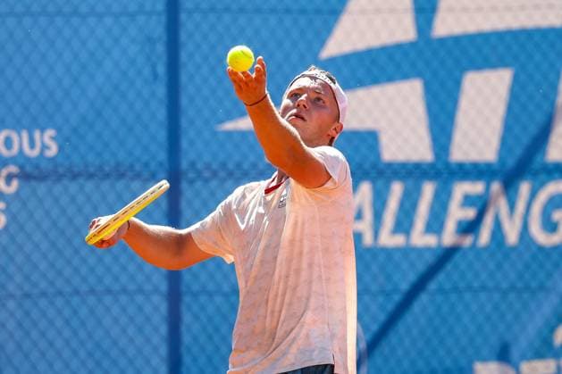 Pictured: Max Schoenhaus (GER), Max Schoenhaus (GER) vs. Daniel Masur (GER), ATP Challenger Schwaben Open, Men s Singles, Tennis, Round of 16, August 26, 2026, Augsburg, Bavaria, Germany Copyright: xkolbert-press ChristianxKolbertx