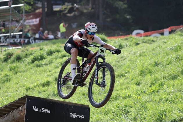 August 27, 2026, Daolasa di Commezzadura, Val di Sole Bikeland, 2026 UCI MTB World Championships, Men s Junior XCO (Cross Country, Olympic), Marwan Barhoumi 39 SUI, Daolasa di Commezzadura, Val di Sole Bikeland, Trento, Italy Copyright: xJustPictures.ch FrancescoxMinghettix jp-en-FrMi-MNG_0131