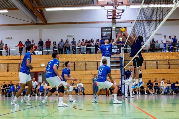 August 27, 2026, GER, Volleyball, Men, Season 26–27, 2 South 1, Exhibition Match, Blue Volleys Gotha vs. Cerebricks Volley Goats Central Germany The stands are currently unavailable due to a malfunction 99867 Gotha Sports Hall, Ernesti Sports Complex, Thuringia, Germany