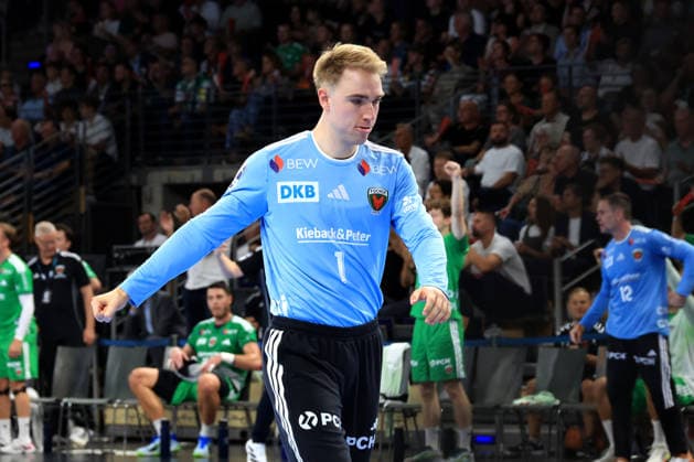 August 27, 2026, GER Germany, Handball, 1st Bundesliga, August 27, 2026, 2026–2027 Season, Berlin, Fuechse Berlin vs. Melsungen, Lasse Ludwig, Fuechse Berlin 1, Max Schmeling Halle, Berlin, Germany Copyright: xNordphotox xEnglerx