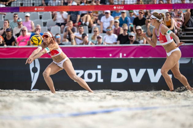German Beach Championship (German Beach Volleyball Championship) in Dortmund, Germany, August 27, 2026 DORTMUND, GERMANY AUGUST 27 Sandra Ittlinger, Player 1, Eintracht Spontent e.V., Kim van de Velde, Player 2, Blaubären TSV Flacht, during the German Beach Championship (German Beach Volleyball Championship) in Dortmund on August 27, 2026, in Dortmund, Germany Copyright: xBEAUTIFULxSPORTS PeterxWeberx