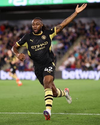 Crystal Palace gegen Manchester City, 28. August 2026, London, Premier League, Fußball, Crystal Palace gegen Manchester City, Antoine Semenyo von Manchester City, Foto: Jacques Feeney, Abseits, London, Großbritannien Copyright: xJacquesxFeeneyx xOffsidexOffside