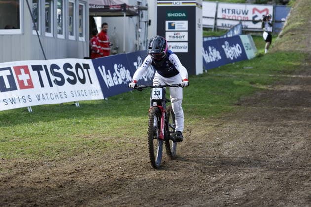 August 29, 2026, Daolasa di Commezzadura, Black Snake, 2026 UCI MTB World Championships Women s Junior Finals, DHI Downhill: Lauryn Saluzzo, 33, FRA, Daolasa di Commezzadura, Black Snake, Trento, Italy Copyright: xJustPictures.ch FrancescoxMinghettix jp-en-FrMi-_NG_0034