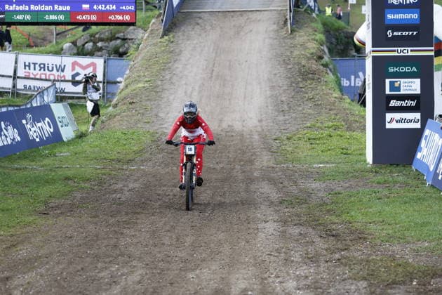 August 29, 2026, Daolasa di Commezzadura, Black Snake, 2026 UCI MTB World Championships Women s Junior Finals, DHI Downhill: Jenna Foreman, 18, CAN, Daolasa di Commezzadura, Black Snake, Trento, Italy Copyright: xJustPictures.ch FrancescoxMinghettix jp-en-FrMi-_NG_0128