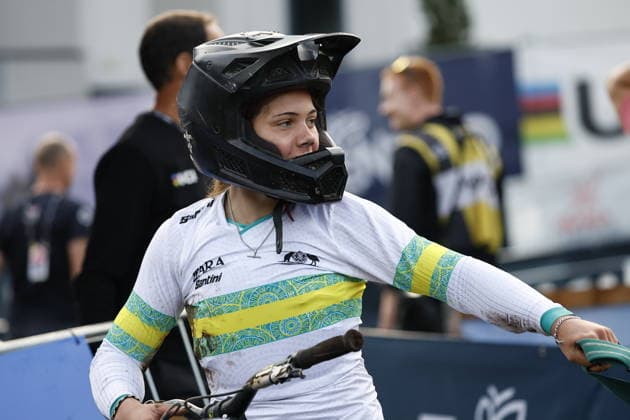 August 29, 2026, Daolasa di Commezzadura, Black Snake, 2026 UCI MTB World Championships Women s Junior Finals, DHI Downhill: Zuri Acheson, 25, AUS, Daolasa di Commezzadura, Black Snake, Trento, Italy Copyright: xJustPictures.ch FrancescoxMinghettix jp-en-FrMi-_NG_0097