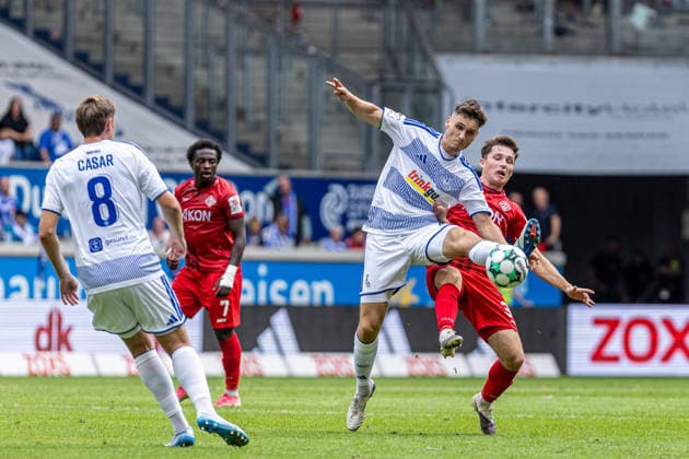 3rd Division, Matchday 3: MSV Duisburg vs. FC Würzburger Kickers, August 29, 2026, Martin Ens (MSV Duisburg), 4, Ivan Franjic, FC Würzburger Kickers, 37 3rd League, Matchday 3: MSV Duisburg vs. FC Würzburger Kickers at Schauinsland Reisen Arena, Duisburg, August 29, 2026. DFB regulations prohibit any use of photographs as image sequences and or quasi-video. Copyright: xBEAUTIFULxSPORTS Buriakovx
