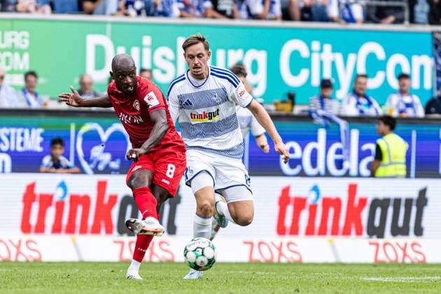3rd Division, Matchday 3: MSV Duisburg vs. FC Würzburger Kickers, August 29, 2026; Dominic Schmidt, FC Würzburger Kickers, 8; 3rd Division, Matchday 3: MSV Duisburg vs. FC Würzburger Kickers, Schauinsland Reisen Arena, Duisburg, August 29, 2026 DFB regulations prohibit any use of photographs as image sequences and or quasi-video Copyright: xBEAUTIFULxSPORTS Buriakovx