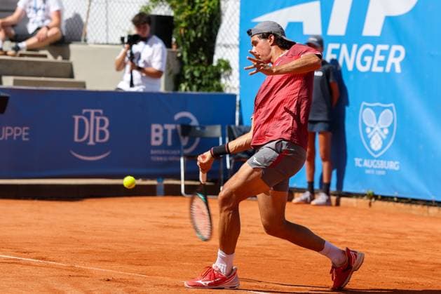 Pictured: Facundo Mena (ARG), Facundo Mena (ARG) vs. Cezar Cretu (ROU), ATP Challenger Schwaben Open, Men s, Tennis, Final, Singles, August 29, 2026, Augsburg, Bavaria, Germany Copyright: xkolbert-press ChristianxKolbertx