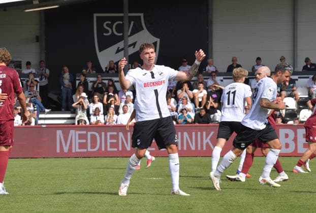 August 29, 2026, Germany, Soccer, 3rd Division, 2026–2027 Season, Matchday 3, Sportclub Arena, Verl SC Verl vs. Fortuna Köln 1–2, Tim Heike (SC Verl), Action, Single Frame, Landscape, Facial Expressions, Gestures, Disappointed, Disappointment
