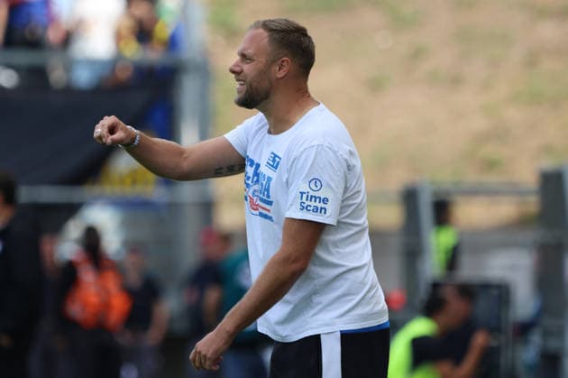 August 30, 2026, Soccer, Men s, 3rd Division, 2026–2027 Season, 1. FC Saarbrücken vs. FC Hansa Rostock, Coach Daniel Brinkmann, Hansa Rostock, Saarbrücken, Ludwigsparkstadion, Saarland, Germany, DEU Copyright: xSebastianxBachx