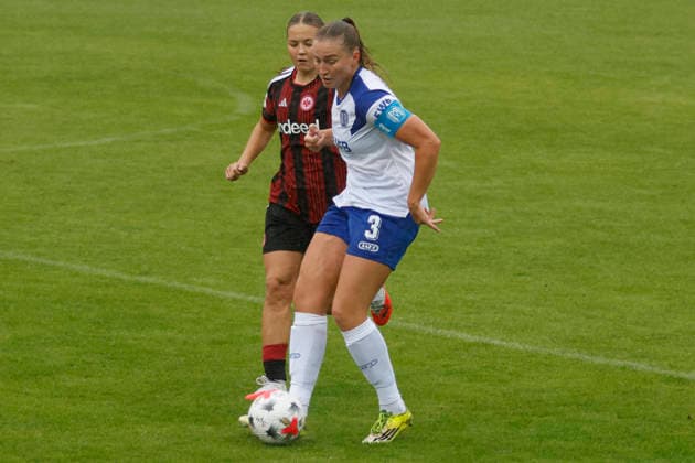 August 30, 2026, Hänsch Arena, Meppen, GER, 2. Bundesliga, Women: SV Meppen vs. Eintracht Frankfurt II, Nina Rolfes, SV Meppen 3. DFL regulations prohibit any use of photographs as image sequences and or quasi-video. Meppen, Lower Saxony, Hänsch Arena