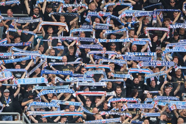August 30, 2026, Soccer, Men s, 3rd Division, 2026–2027 Season, 1 FC Saarbrücken vs. FC Hansa Rostock, FC Hansa Rostock Fans, Saarbrücken, Ludwigsparkstadion, Saarland, Germany, DEU Copyright: xSebastianxBachx