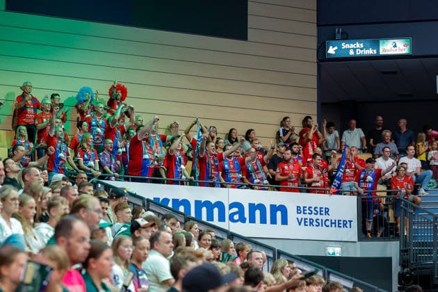 Fan Section: HSG Wetzlar vs. SG BBM Bietigheim, Handball, OPEL HBL, Matchday 1, 2026–2027 Season, August 30, 2026: HSG Wetzlar vs. SG BBM Bietigheim, Handball, OPEL HBL, Matchday 1, 2026–2027 Season, August 30, 2026, Wetzlar Copyright: xEibner-Pressefotox EP_JHR