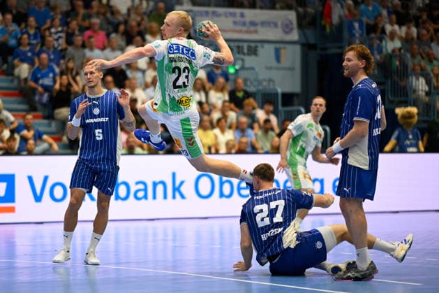 Gummersbach, Schwalbe Arena, August 30, 2026, GER, Men s Handball Bundesliga, Opel HBL, 2026–2027 Season, VfL Gummersbach vs. SC Magdeburg. Photo by Magnus SAUGSTRUP, Magdeburg, North Rhine-Westphalia, Germany