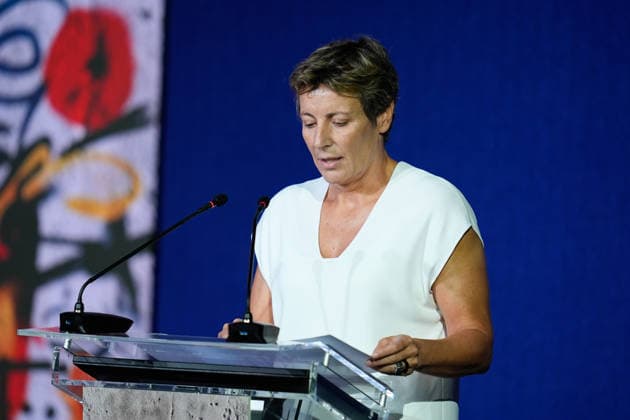 August 31, 2026, Madrid, Madrid, Spain: Elisa Aguilar, President of FEB, attends during the farewell ceremony for the Spanish women s national basketball team ahead of the 2026 FIBA Women s Basketball World Cup in Berlin, at Endesa Headquarters on August 31, 2026, in Madrid, Spain. Farewell Ceremony Spanish Women s National Basketball Team - FIBA World Cup 2026 - ZUMAa181 20260831_zaa_a181_005 Copyright: xDennisxAgyemanx