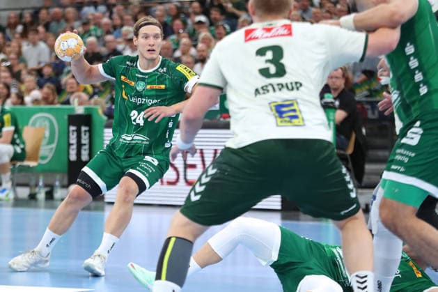 Handball, HBL2 SC DHfK Leipzig vs. GWD Minden, August 31, 2026, Blaer Hinriksson 24, SC DHfK Leipzig Handball, 2nd Bundesliga, 2026–2027 season, Matchday 1: SC DHfK Leipzig vs. GWD Minden on August 31, 2026, at the Quarterback Immobilien Arena Leipzig Copyright: xBEAUTIFULxSPORTS JanxKaeferx