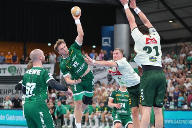 Handball, HBL2: SC DHfK Leipzig vs. GWD Minden, August 31, 2026; Franz Semper, 32, SC DHfK Leipzig taking a shot; Handball, 2nd Bundesliga, 2026–2027 season, Matchday 1: SC DHfK Leipzig vs. GWD Minden on August 31, 2026, at the Quarterback Immobilien Arena Leipzig Copyright: xBEAUTIFULxSPORTS JanxKaeferx
