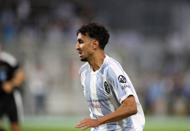 Soccer, Men s, Toto Cup, Round of 16, 2026–2027 Season, TSV 1860 Munich vs. TSV Buchbach, Grünwalder Stadium, Brahim Moumou, TSV 1860 Munich, Head, Upper Body