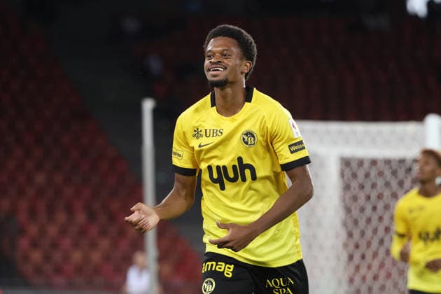 FC Zurich Young Boys Goal Celebration Alan Virginius YB September 1, 2026 Zurich, SWITZERLAND, Letzigrund Stadium, Zurich, Soccer, 2026–2027 Season, Men’s Soccer Super League, FC Zurich vs. BSC Young Boys Bern, Goal Celebration, Alan Virginius, YB