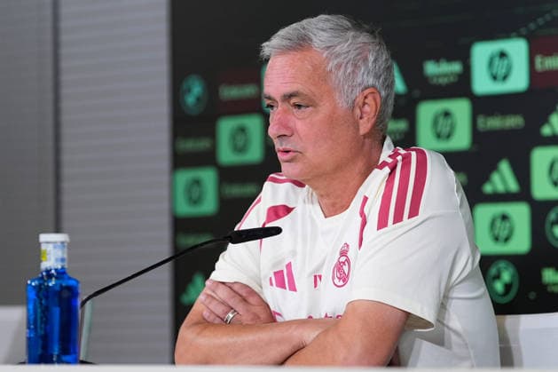 September 3, 2026, Valdebebas, Madrid, Spain: Jose Mourinho, head coach of Real Madrid, attends his press conference, PK, Pressekonferenz during the training day of Real Madrid ahead the Spanish League, LaLiga EA Sports, football match against Real Betis Balompie at Ciudad Deportiva Real Madrid on September 03, 2026, in Valdebebas, Madrid, Spain. Real Madrid Training And Press Conference - Laliga Ea Sports - ZUMAa181 20260903_zaa_a181_004 Copyright: xDennisxAgyemanx