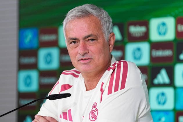 September 3, 2026, Valdebebas, Madrid, Spain: Jose Mourinho, head coach of Real Madrid, attends his press conference, PK, Pressekonferenz during the training day of Real Madrid ahead the Spanish League, LaLiga EA Sports, football match against Real Betis Balompie at Ciudad Deportiva Real Madrid on September 03, 2026, in Valdebebas, Madrid, Spain. Real Madrid Training And Press Conference - Laliga Ea Sports - ZUMAa181 20260903_zaa_a181_013 Copyright: xDennisxAgyemanx