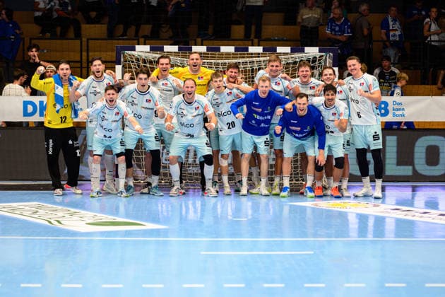 Winning shot in Eisenach; Balingen secures the road win Daniel Rebmann, HBW Balingen Weilstetten, 12, Elias Fuegel, HBW Balingen Weilstetten, 24, Tobias Heinzelmann, HBW Balingen Weilstetten, 28, Mischa Locher, HBW Balingen Weilstetten, 20, Yonatan Dayan, HBW Balingen Weilstetten, 34, Mex Raguse, HBW Balingen Weilstetten, 06, Stefan Bauer HBW Balingen Weilstetten, 99, Vladimir Cupara HBW Balingen Weilstetten, 16, Magnus Grupe HBW Balingen Weilstetten, 08, Csaba Leimeter HBW Balingen Weilstetten, 55, Lion Zacharias HBW Balingen Weilstetten, 50, Bennet Strobel HBW Balingen Weilstetten, 11 GER, ThSV Eisenach vs. HBW Balingen Weilstetten, 1st Opel Handball Bundesliga, Handball, Matchday 2, 2026–2027 Season, September 3, 2026 GER, ThSV Eisenach vs. HBW Balingen Weilstetten, 1st Opel Handball Bundesliga, Handball, Matchday 2, 2026–2027 season, September 3, 2026 Eisenach Copyright: xMartinxHerbstx