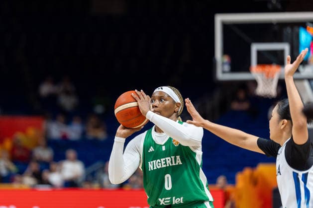 Amy Okonkwo, Nigeria, 00 taking a shot, GER, Korea vs. Nigeria, Basketball, 2026 FIBA Women s World Cup, Group Stage, Matchday 1, September 4, 2026 GER, Korea vs. Nigeria, Basketball, FIBA Women s World Cup 2026, Matchday 1, September 4, 2026 Berlin Copyright: xEibner-Pressefoto MaxxVincenx EP_MVN