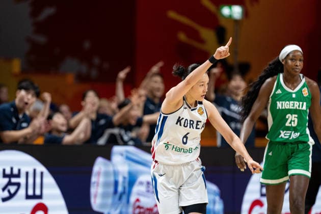 Isaem Choi, South Korea, 06, celebrating, GER, South Korea vs. Nigeria, Basketball, 2026 FIBA Women’s World Cup, Group Stage, Matchday 1, September 4, 2026, GER, Korea vs. Nigeria, Basketball, 2026 FIBA Women’s World Cup, Matchday 1, September 4, 2026, Berlin Copyright: xEibner-Pressefoto MaxxVincenx EP_MVN