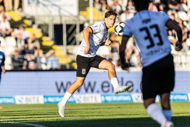 SSV Ulm 1846 Soccer vs. SGV Freiberg Heilbronn, Soccer, Regionalliga Southwest, Matchday 5, Donaustadion, Ulm, September 4, 2026, Karl Kempf, SSV Ulm 1846 Soccer, 14 SSV Ulm 1846 Soccer vs. SGV Freiberg Heilbronn, Soccer, Southwest Regional League, Matchday 5, Donaustadion Ulm, September 4, 2026; Photo by Lucca Fundel, Ulm Donaustadion, Baden-Württemberg, Germany