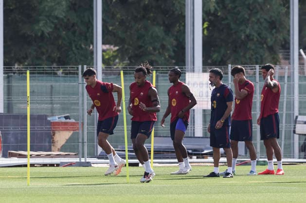 September 5, 2026, Sant Joan Despi, Barcelona, Spain: Jules Kounde during the training day of FC Barcelona, Barca ahead the Spanish League, Laliga EA Sports, football match against Valencia CF at Ciudad Esportiva Joan Gamper on September 05, 2026 in Sant Joan Despi, Barcelona, Spain. Sant Joan Despi Spain - ZUMAa181 20260905_zaa_a181_012 Copyright: xJavierxBorregox