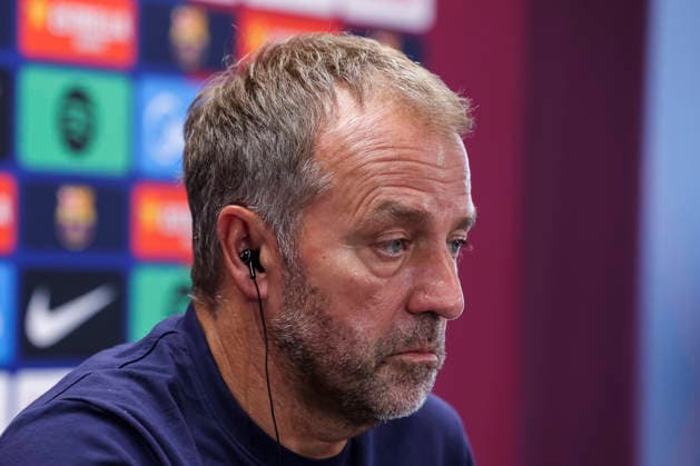 September 5, 2026, Sant Joan Despi, Barcelona, Spain: Hansi Flick, head coach of FC Barcelona, Barca attends his press conference, PK, Pressekonferenz during the training day of FC Barcelona ahead the Spanish League, LaLiga EA Sports, football match against Valencia CF at Ciudad Esportiva Joan Gamper on September 05, 2026 in Sant Joan Despi, Barcelona, Spain. Sant Joan Despi Spain - ZUMAa181 20260905_zaa_a181_030 Copyright: xJavierxBorregox