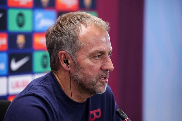 September 5, 2026, Sant Joan Despi, Barcelona, Spain: Hansi Flick, head coach of FC Barcelona, Barca attends his press conference, PK, Pressekonferenz during the training day of FC Barcelona ahead the Spanish League, LaLiga EA Sports, football match against Valencia CF at Ciudad Esportiva Joan Gamper on September 05, 2026 in Sant Joan Despi, Barcelona, Spain. FC Barcelona Training And Press Conference - LaLiga EA Sports - ZUMAa181 20260905_zaa_a181_032 Copyright: xJavierxBorregox