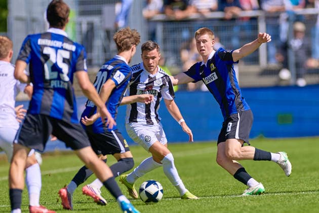 Fabio Lohei, SV Eintracht Trier 05, 20, Sasa Maksimovic, VfR Aalen, 07, Christopher Waehling, SV Eintracht Trier 05, 08 VfR Aalen vs. SV Eintracht Trier, Soccer, Regionalliga Southwest Men, Matchday 5, 2026–2027 Season, September 5, 2026 VfR Aalen vs. SV Eintracht Trier, Soccer, Regionalliga Southwest Men, Matchday 5, 2026–2027 Season, September 5, 2026 Aalen Copyright: xEibner-Pressefoto GeraldxOelze-dexStoppanyx EP_ODS